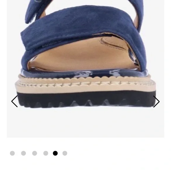 L’Amour Des Pieds Dalbir Blue Suede Sandals - Picture 5 of 6